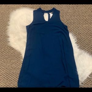 Pink Rose Blue Keyhole Dress Size Medium